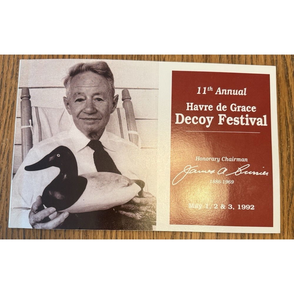 Havre de Grace Decoy Festival‎ Booklet 1992 James Currier